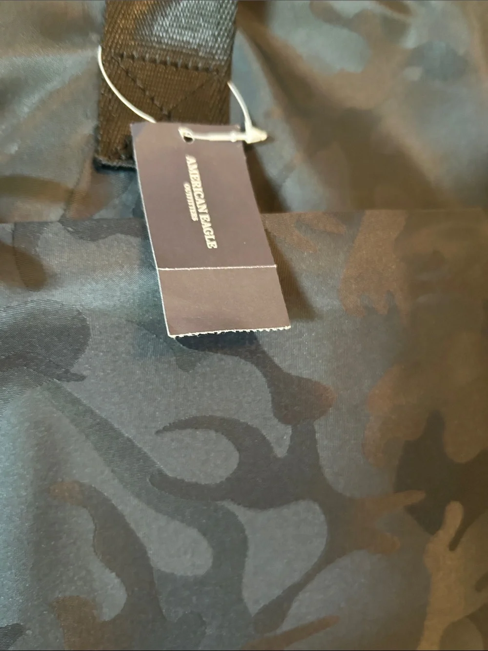 American Eagle Outfitters Men's Black Camo Laptop Briefcase